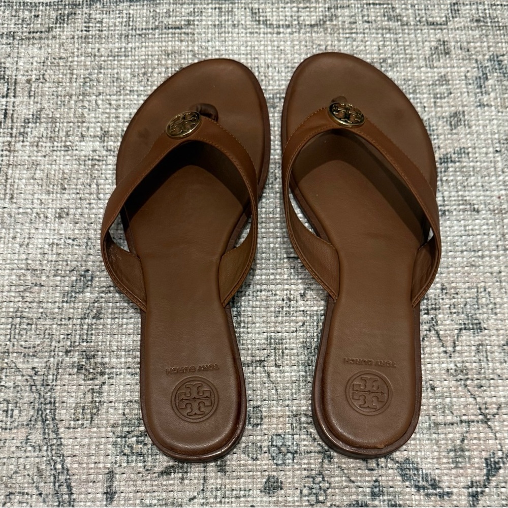 Tory Burch Tan Leather Sandals
